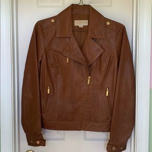Michael Kors Brown Leather Jacket - M